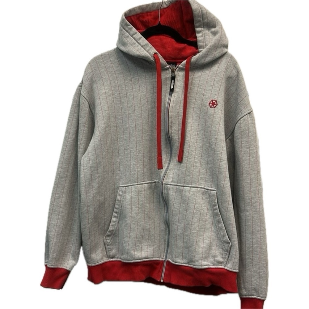 South Pole Men’s Hoodie XXL Full Zip Jacket Pockets Pinstripes Urban Skate